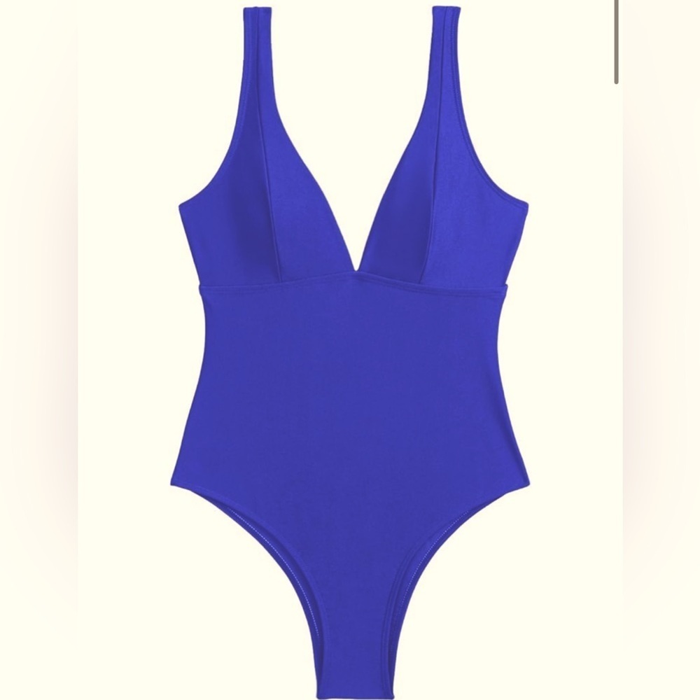 NWOT- DARK NAVY BLUE HALTER CHEEKY THONG BODYSUIT